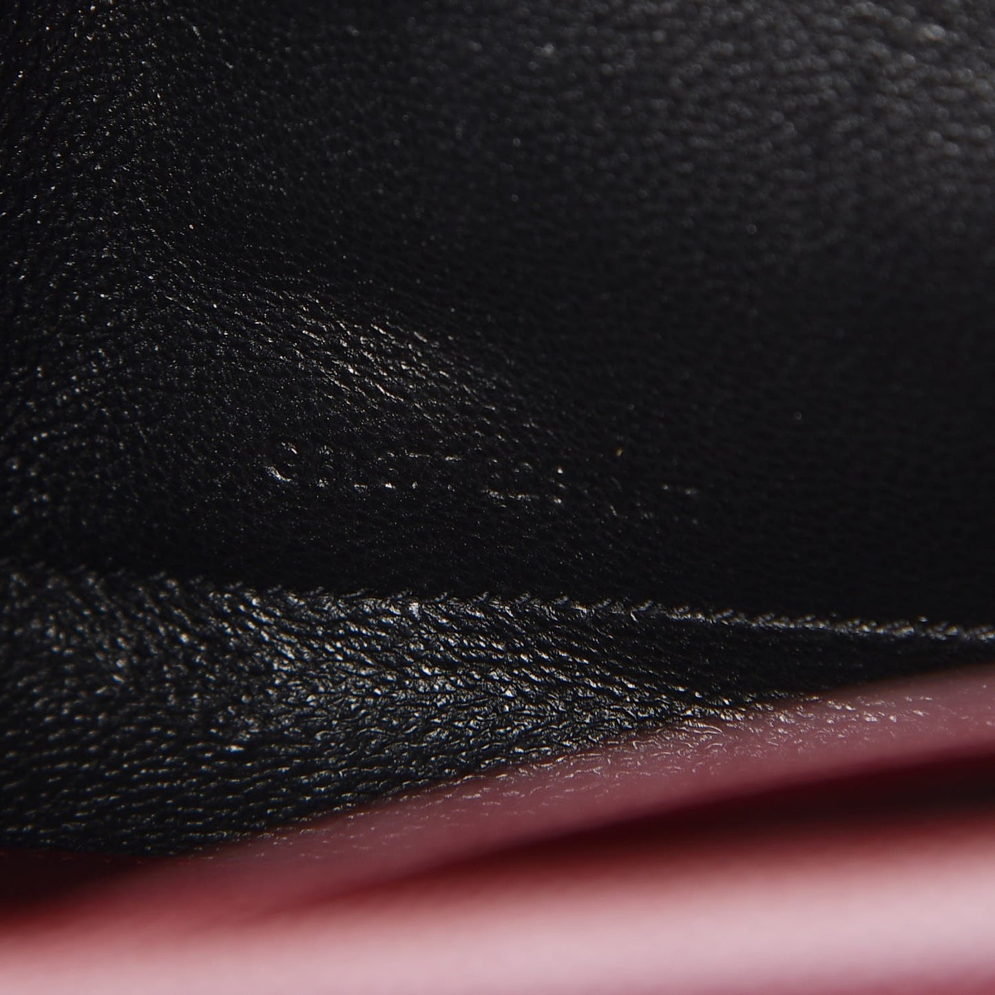 Grain De Poudre Matelasse Chevron Monogram Chain Wallet Palissandre