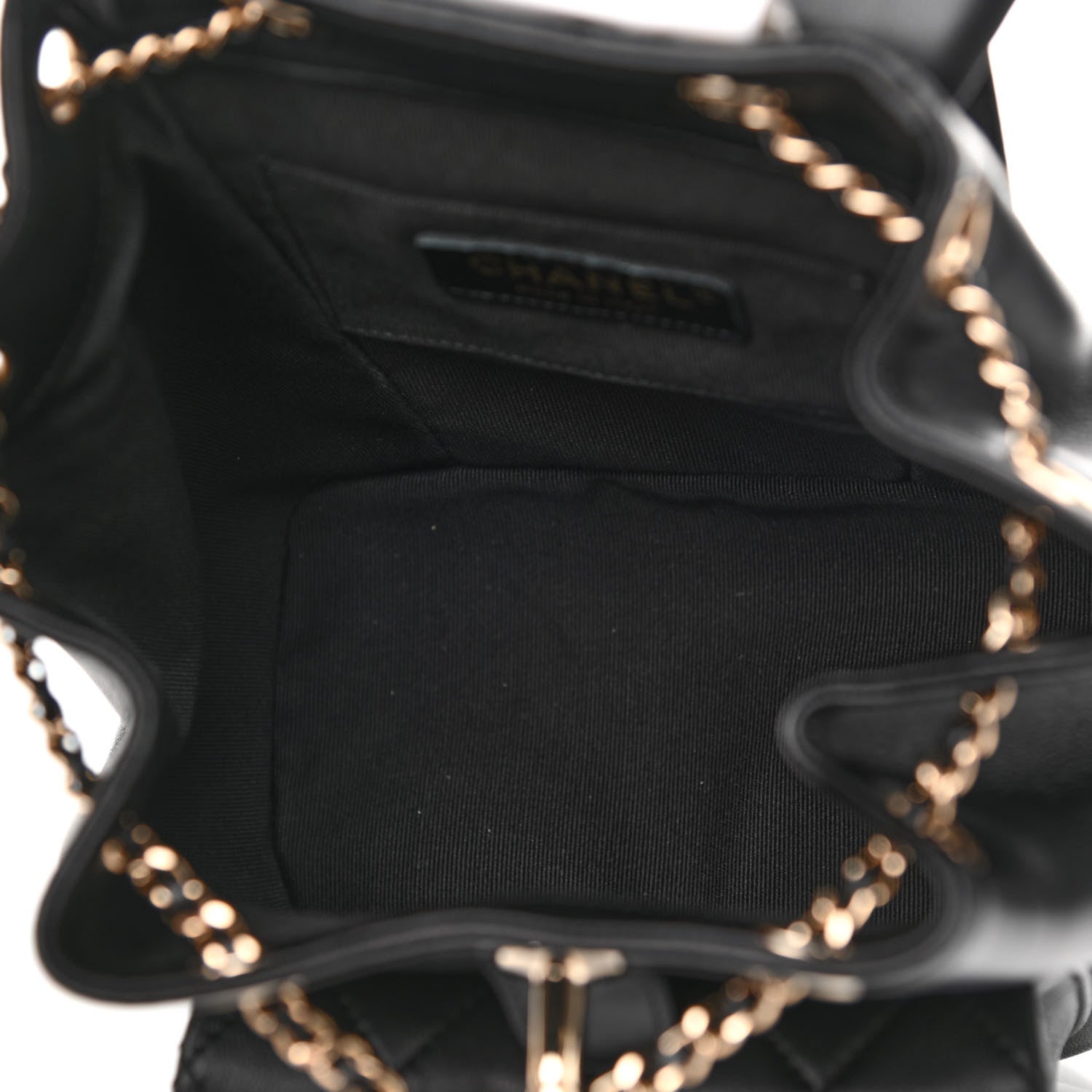 Chanel Lambskin Quilted Small Duma Drawstring Backpack Black 5 of 11