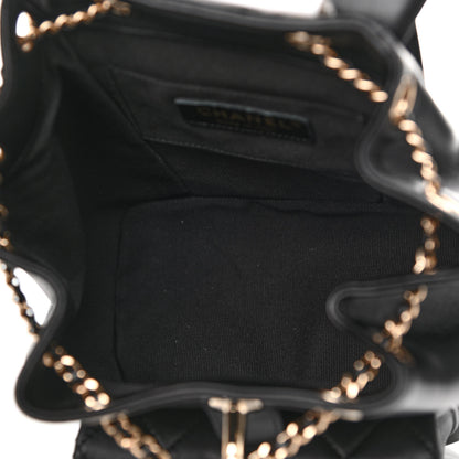 Chanel Lambskin Quilted Small Duma Drawstring Backpack Black 5 of 11