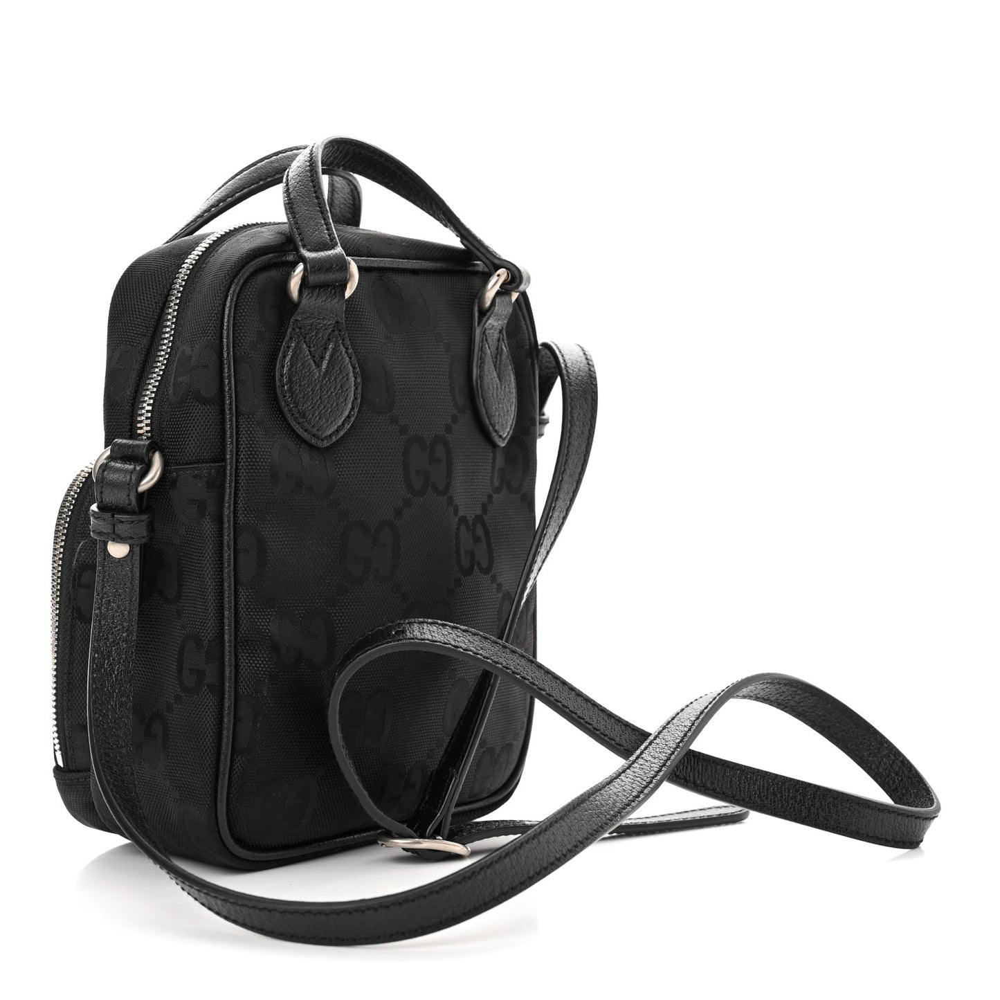 Econyl Nylon Monogram Off The Grid Shoulder Bag Black