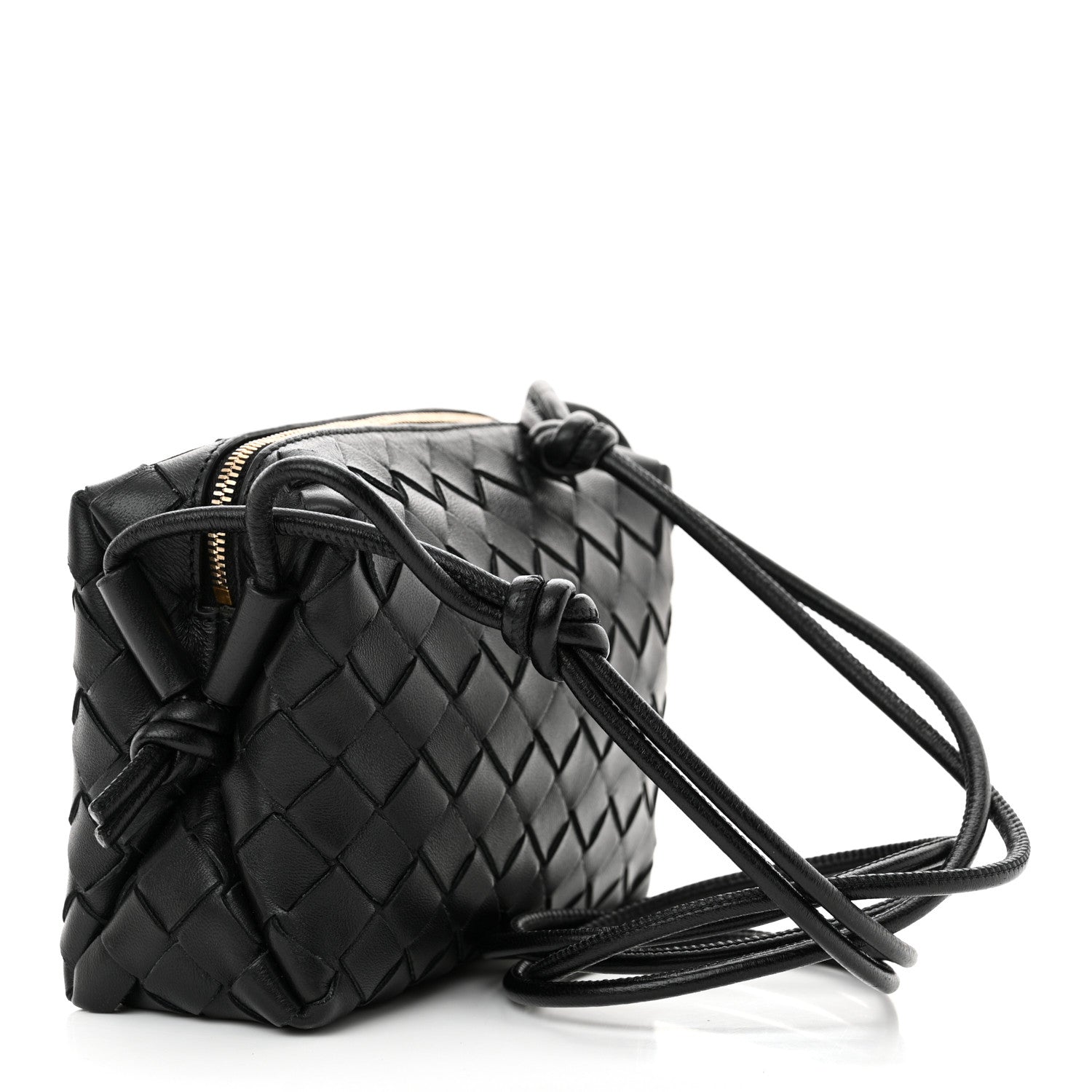 Bottega Veneta Nappa Intrecciato Mini Loop Camera Bag Black 3 of 9