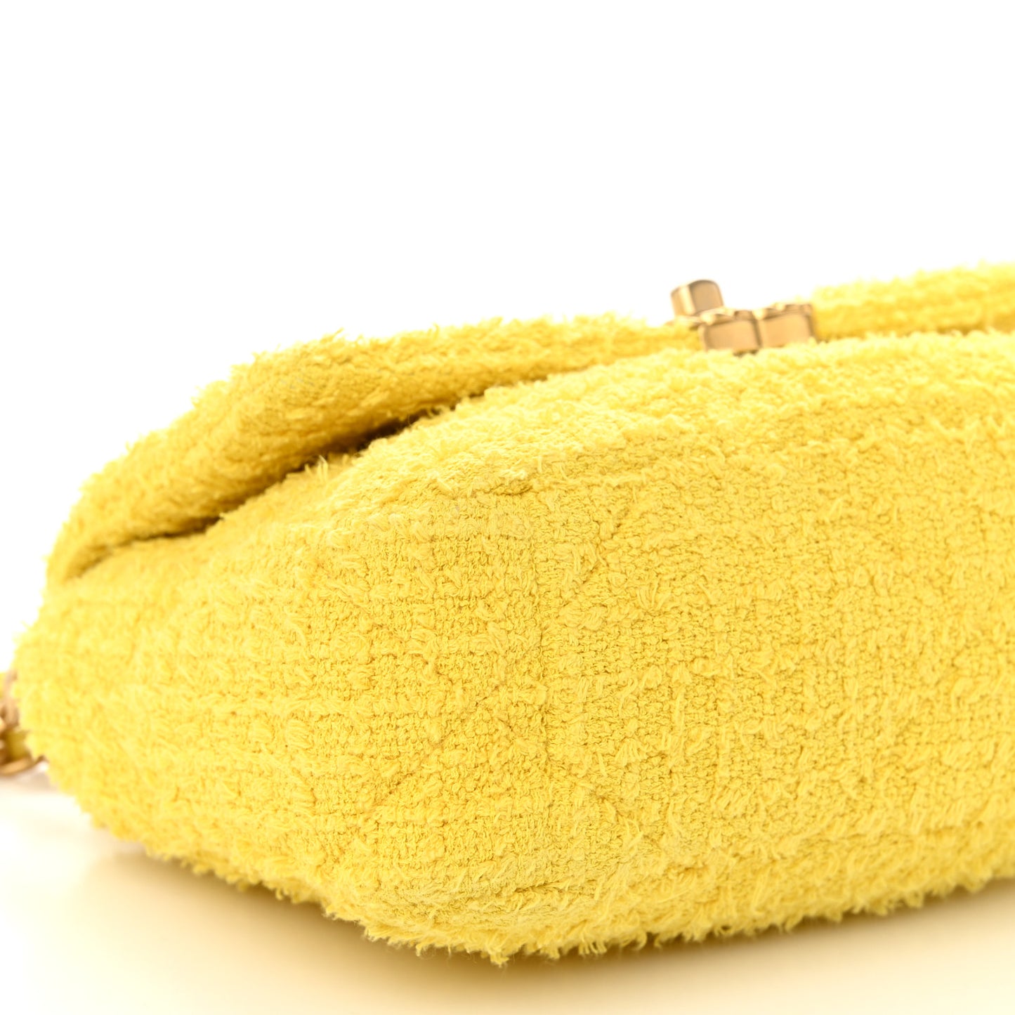 Tweed Quilted Medium Chanel 19 Flap Yellow