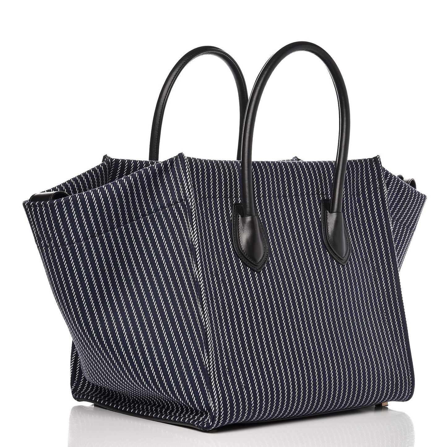 Cotton Canvas Striped Medium Phantom Luggage Navy White