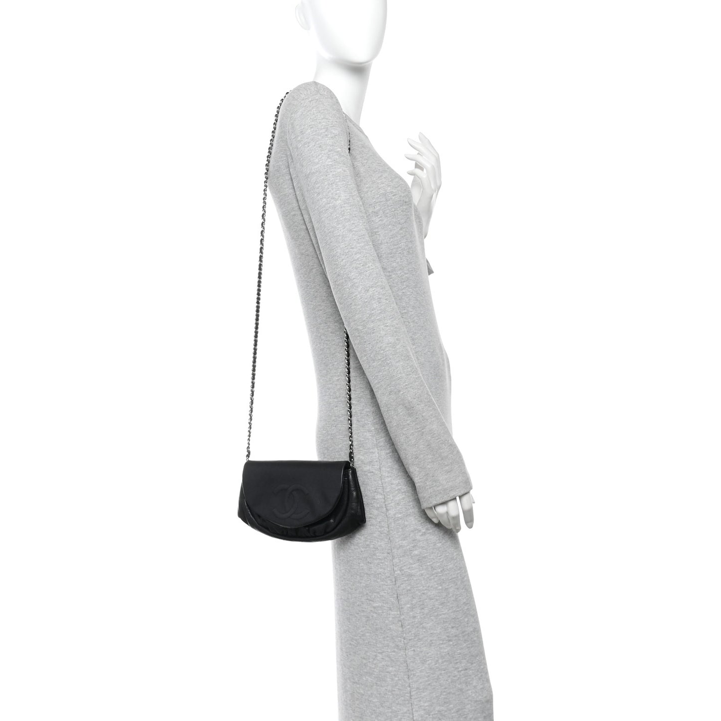 Caviar Half Moon Wallet On Chain WOC Black