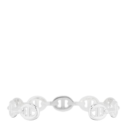 Hermes Sterling Silver MM Chaine d'Ancre Enchainee Cuff Bracelet ST 2 of 4
