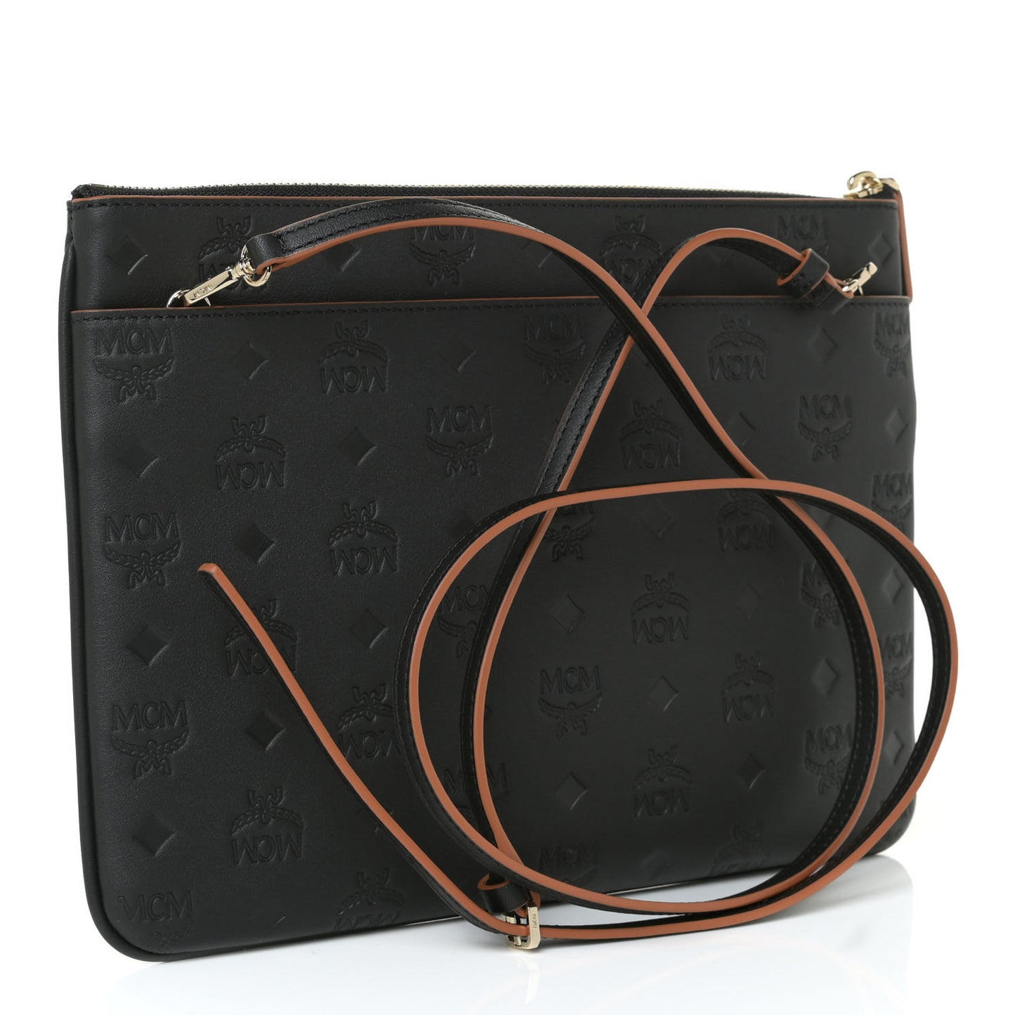 Calfskin Monogram Klara Crossbody Pouch Black
