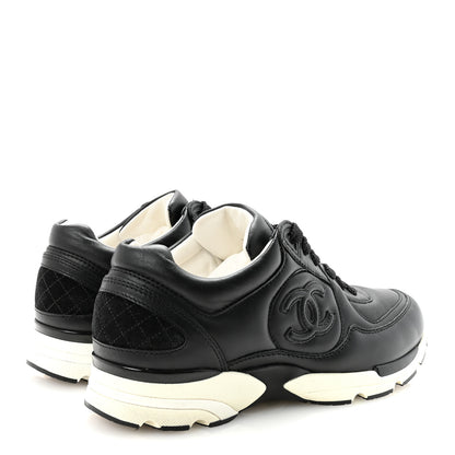 Chanel Calfskin CC Sneakers 36 Black 5 of 9
