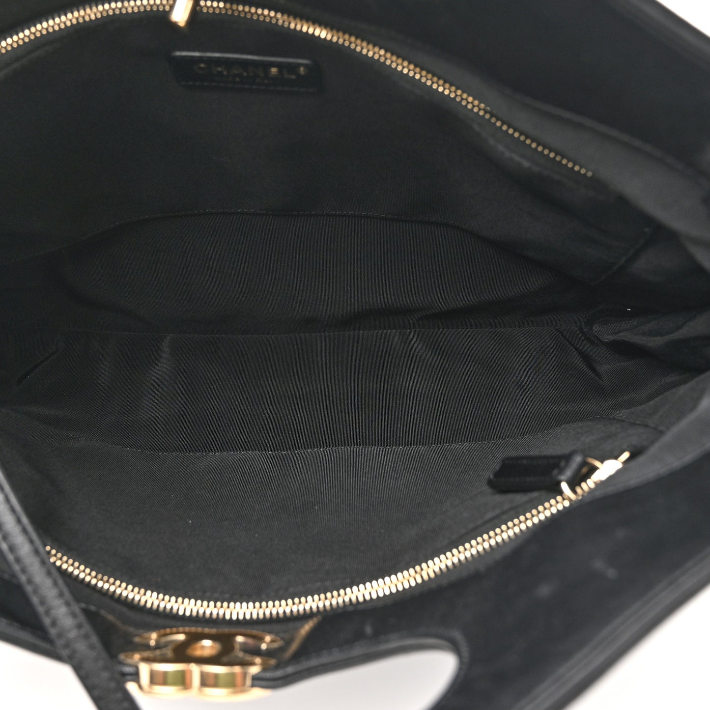Lambskin Quilted Large 31 Shopping Bag Black