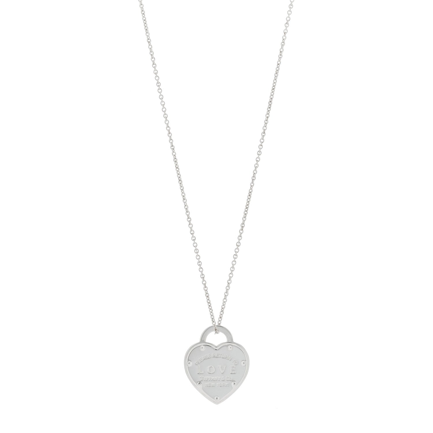 Tiffany Sterling Silver Return To Tiffany Love Pendant Necklace 1 of 6