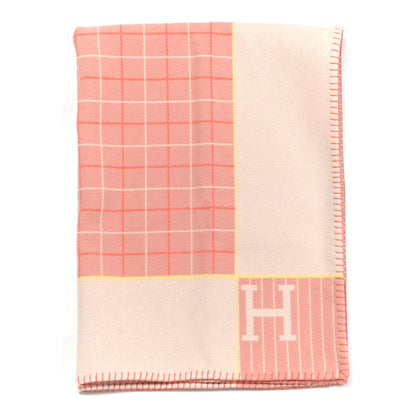 Hermes Wool Cashmere Avalon Cabriole Blanket Melon 1 of 3