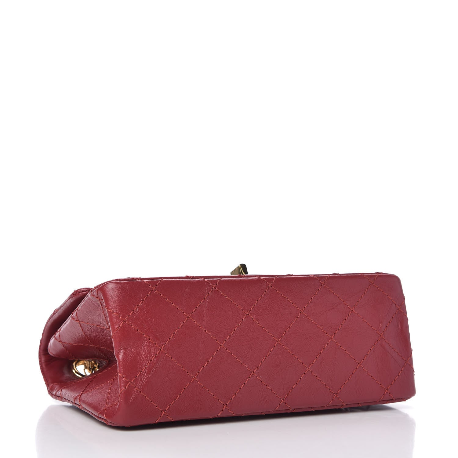 Chanel Aged Calfskin Quilted 2.55 Reissue Mini Flap Red 4 of 11