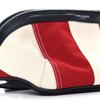 Saint Laurent Canvas Classic Belt Bag Red Blue White 8 of 9