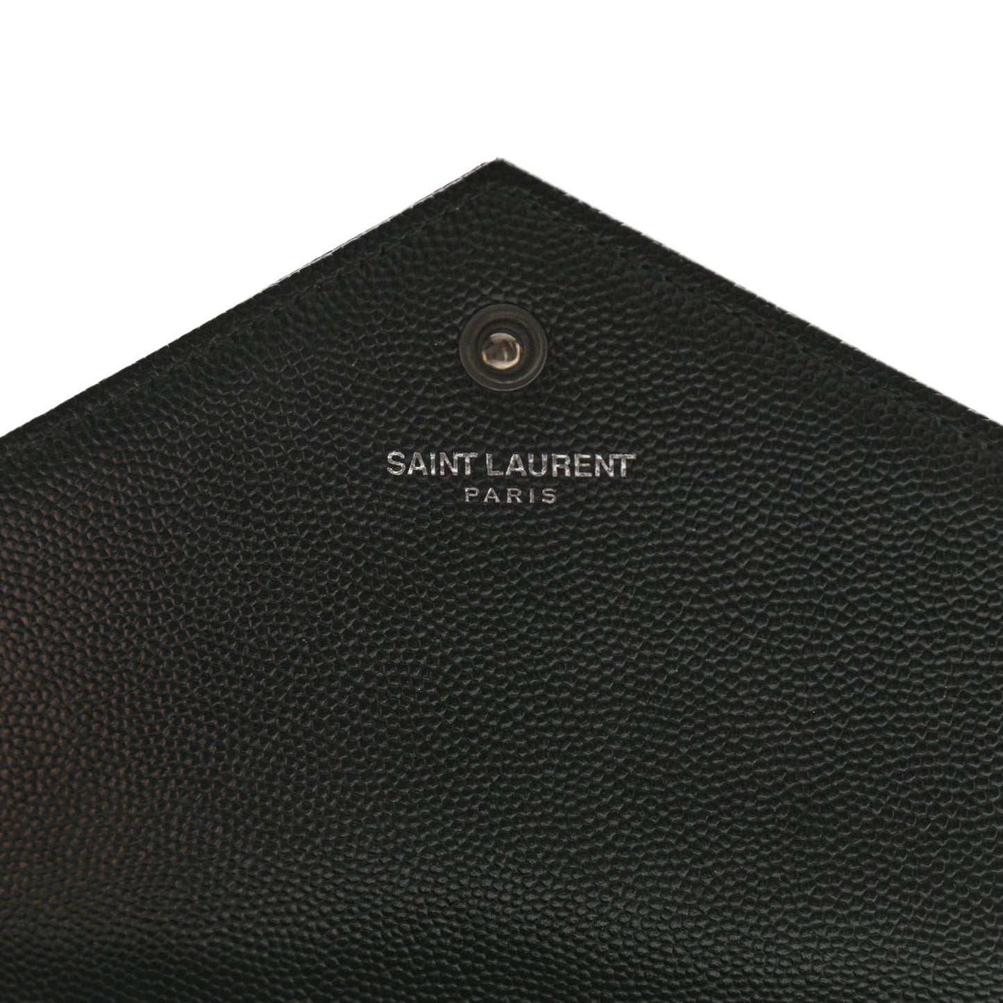 Grain De Poudre Matelasse Chevron Monogram Chain Wallet Black