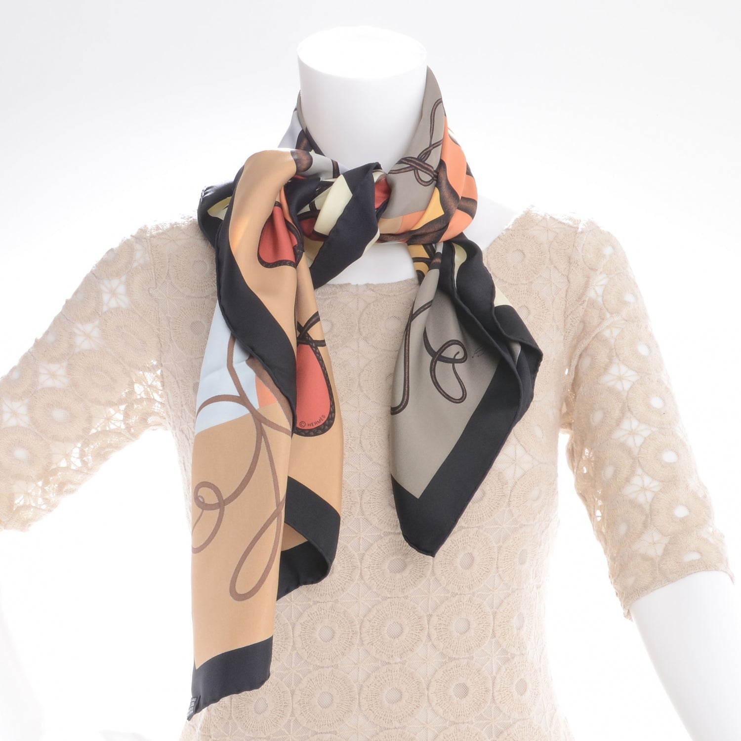 Hermes Silk Coup De Fouet Scarf 90 2 of 7