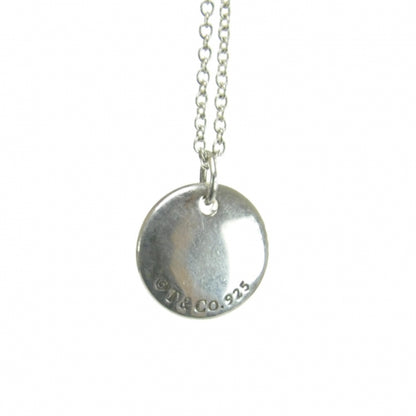 Tiffany Sterling Silver Letter A Round Pendant Necklace 2 of 3