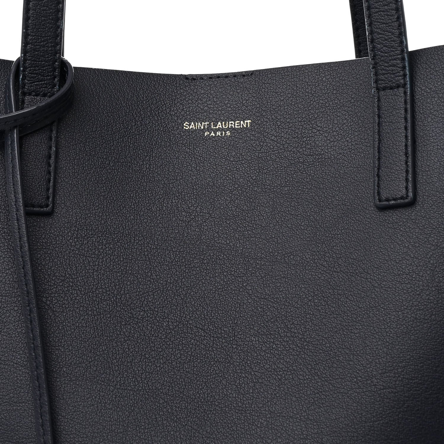 Saint Laurent Calfskin Large Shopping Tote Deep Marine 10 of 15