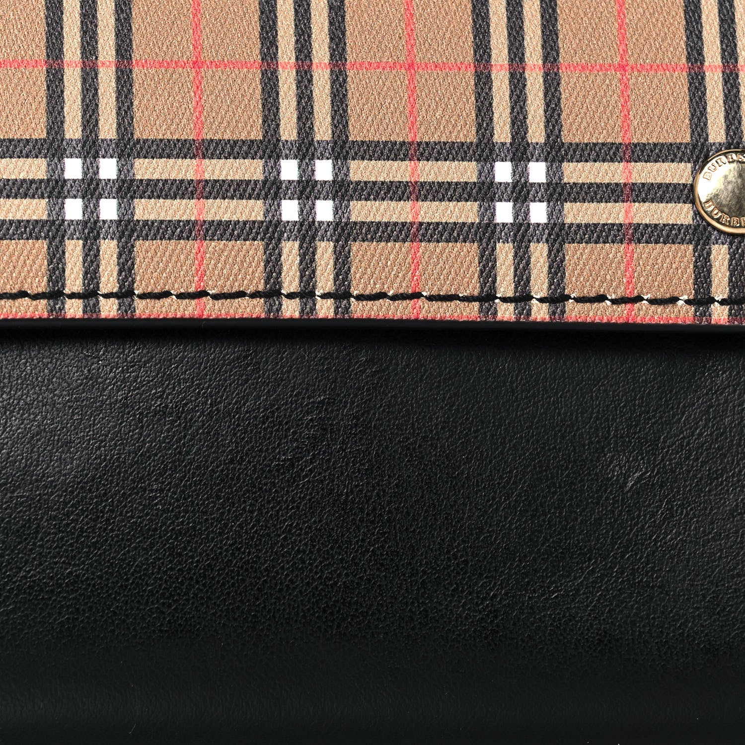 Burberry Calfskin Mini Vintage Check Harris Wallet Antique Yellow 13 of 14