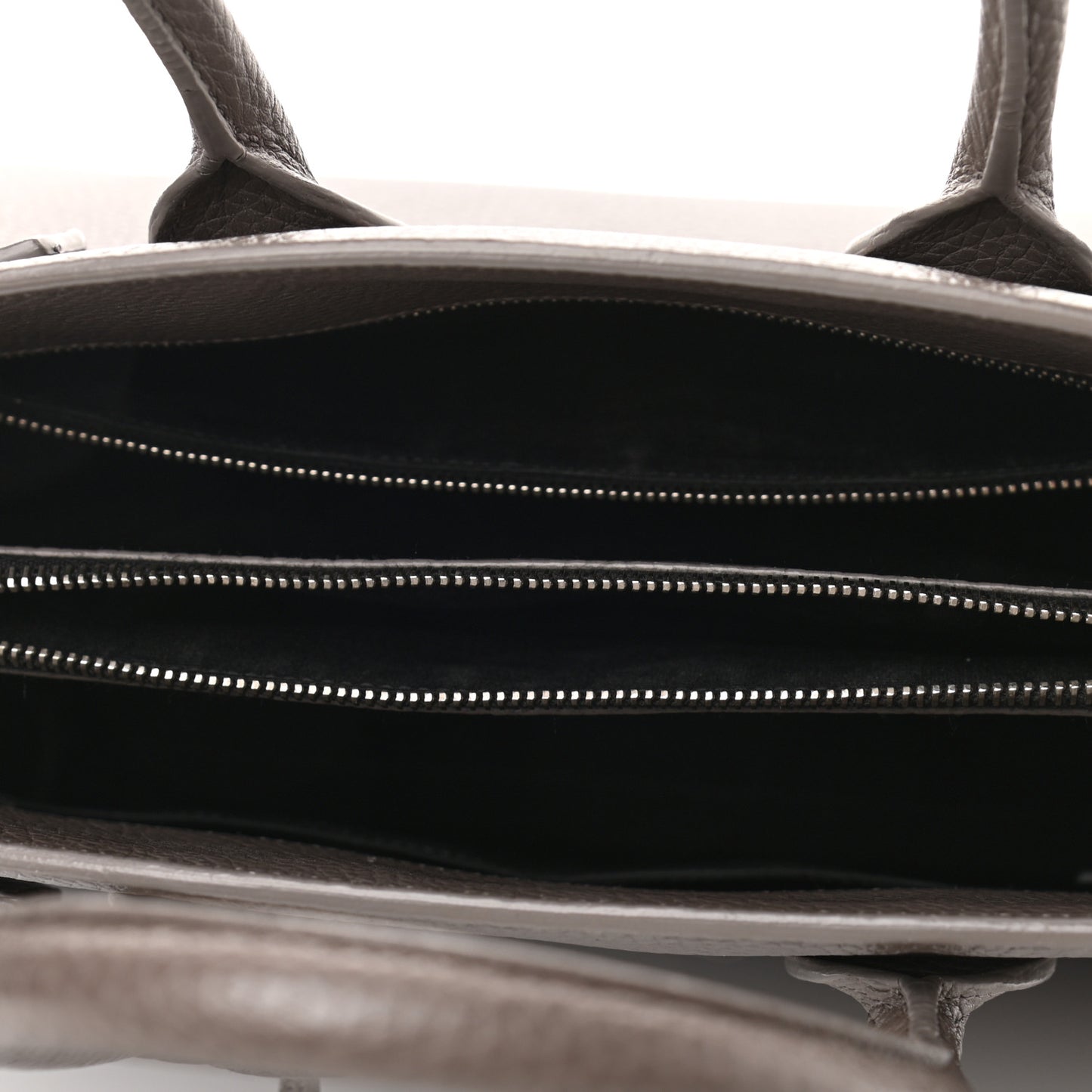 Grained Calfskin Small Sac De Jour Fog
