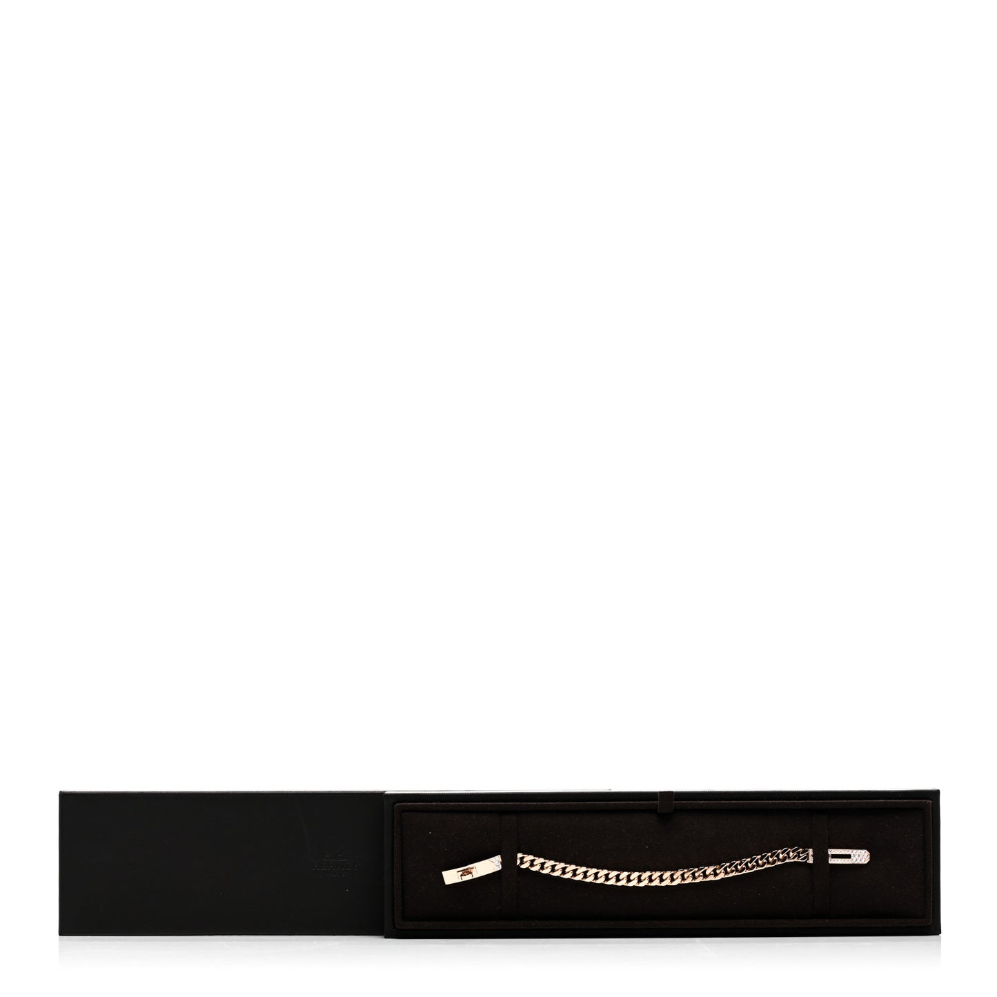 18K Rose Gold Diamond PM Kelly Gourmette Bracelet ST
