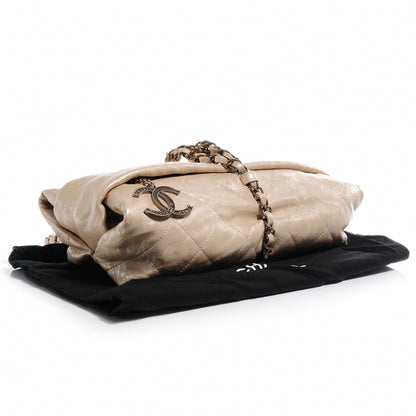 Chanel Metallic Calfskin Baluchon Beige 4 of 7