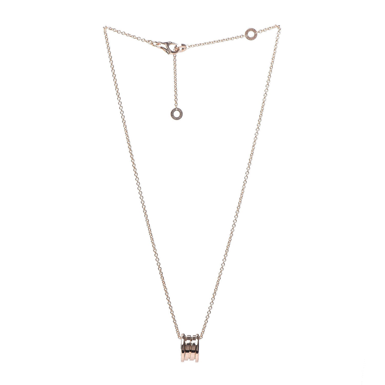 Bulgari 18K Rose Gold B.Zero1 Pendant Necklace 3 of 6