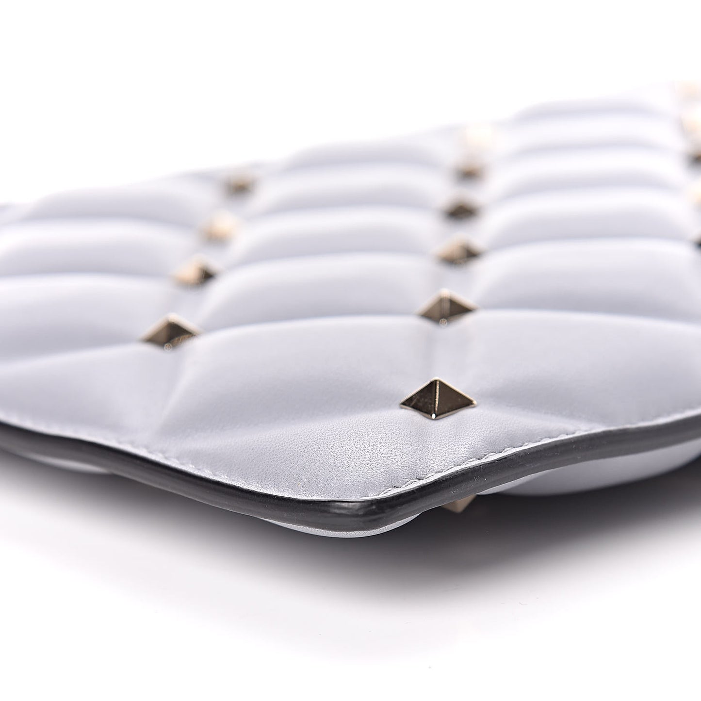 Nappa Candystud Zip Pouch Pastel Grey