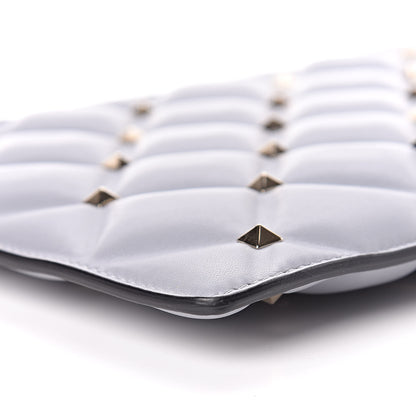 Valentino Garavani Nappa Candystud Zip Pouch Pastel Grey 7 of 9