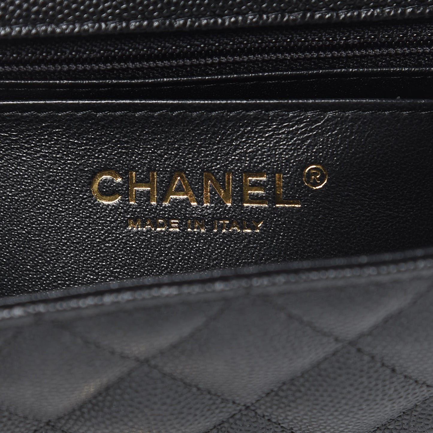 Caviar Quilted Mini Rectangular Flap Black