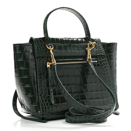 Celine Calfskin Crocodile Embossed Micro Belt Bag Amazone 3 of 12