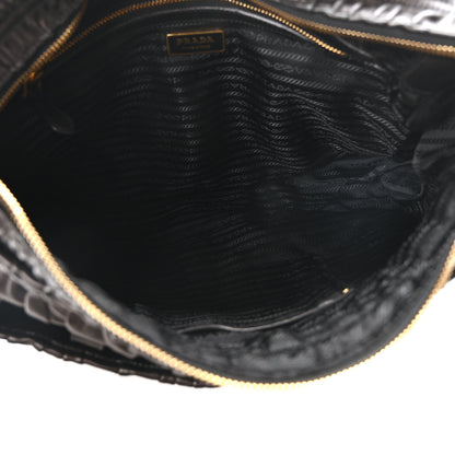Prada Nappa Gaufre Messenger Tote Black 5 of 9