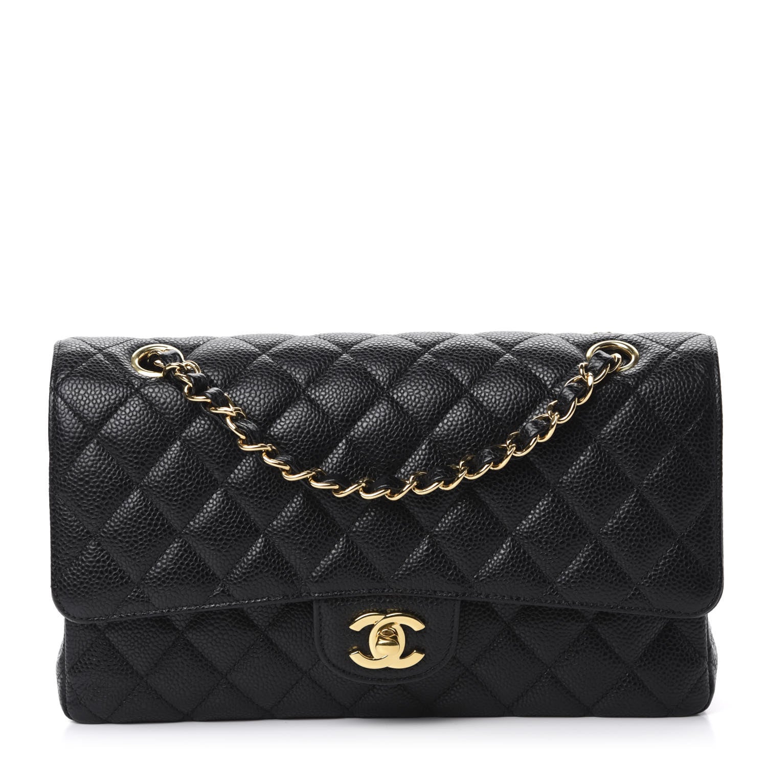 Chanel Caviar Quilted Medium Double Flap Black 1 of 11