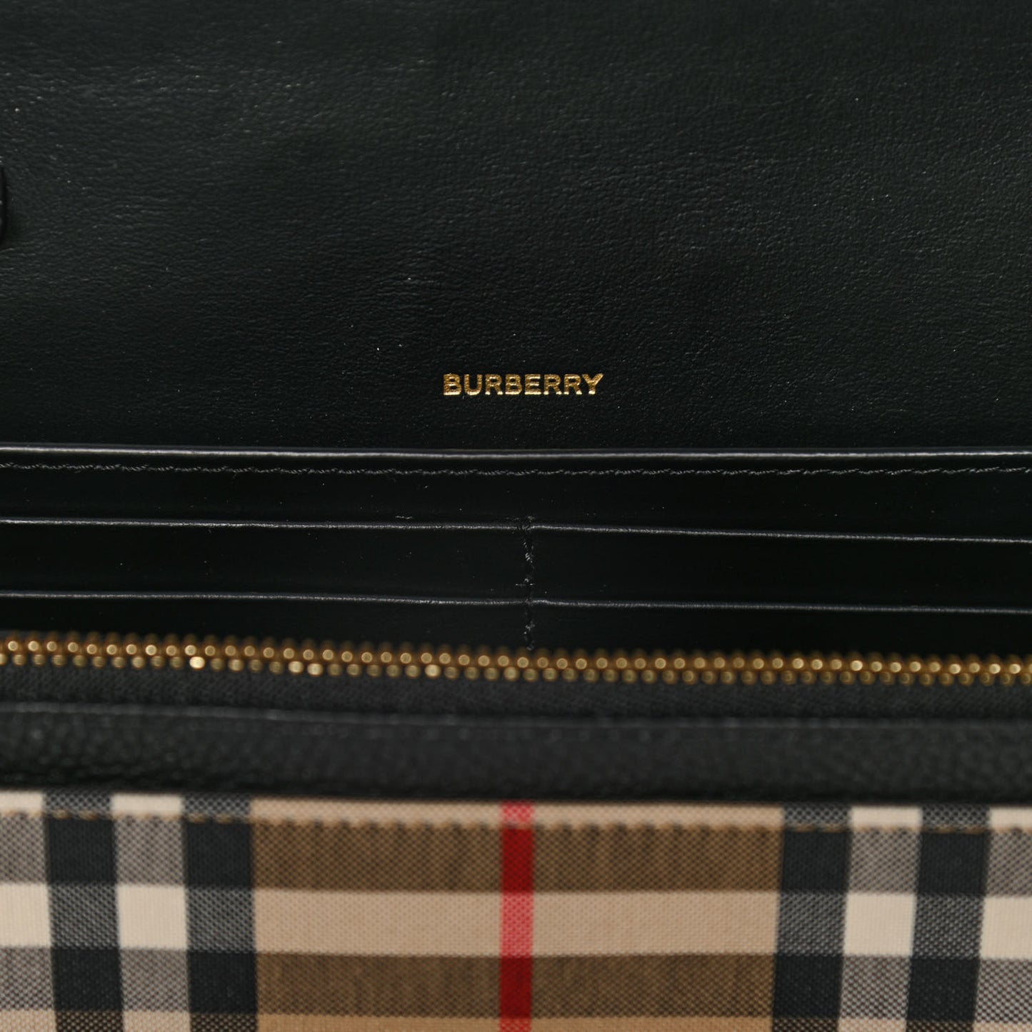 Grainy Calfskin Vintage Check Hampshire Crossbody Black