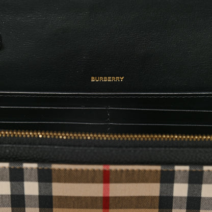 Burberry Grainy Calfskin Vintage Check Hampshire Crossbody Black 5 of 10