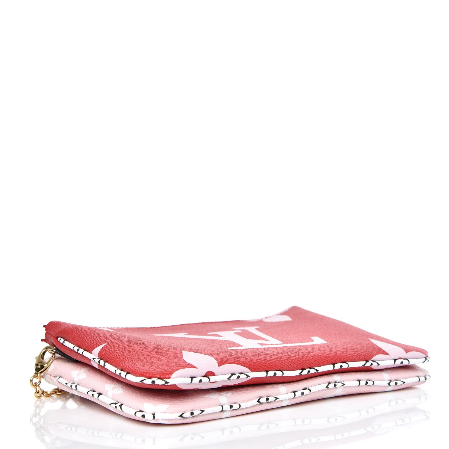 Louis Vuitton Monogram Giant Double Zip Pochette Rouge 4 of 7