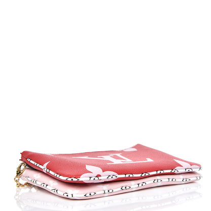 Louis Vuitton Monogram Giant Double Zip Pochette Rouge 4 of 7