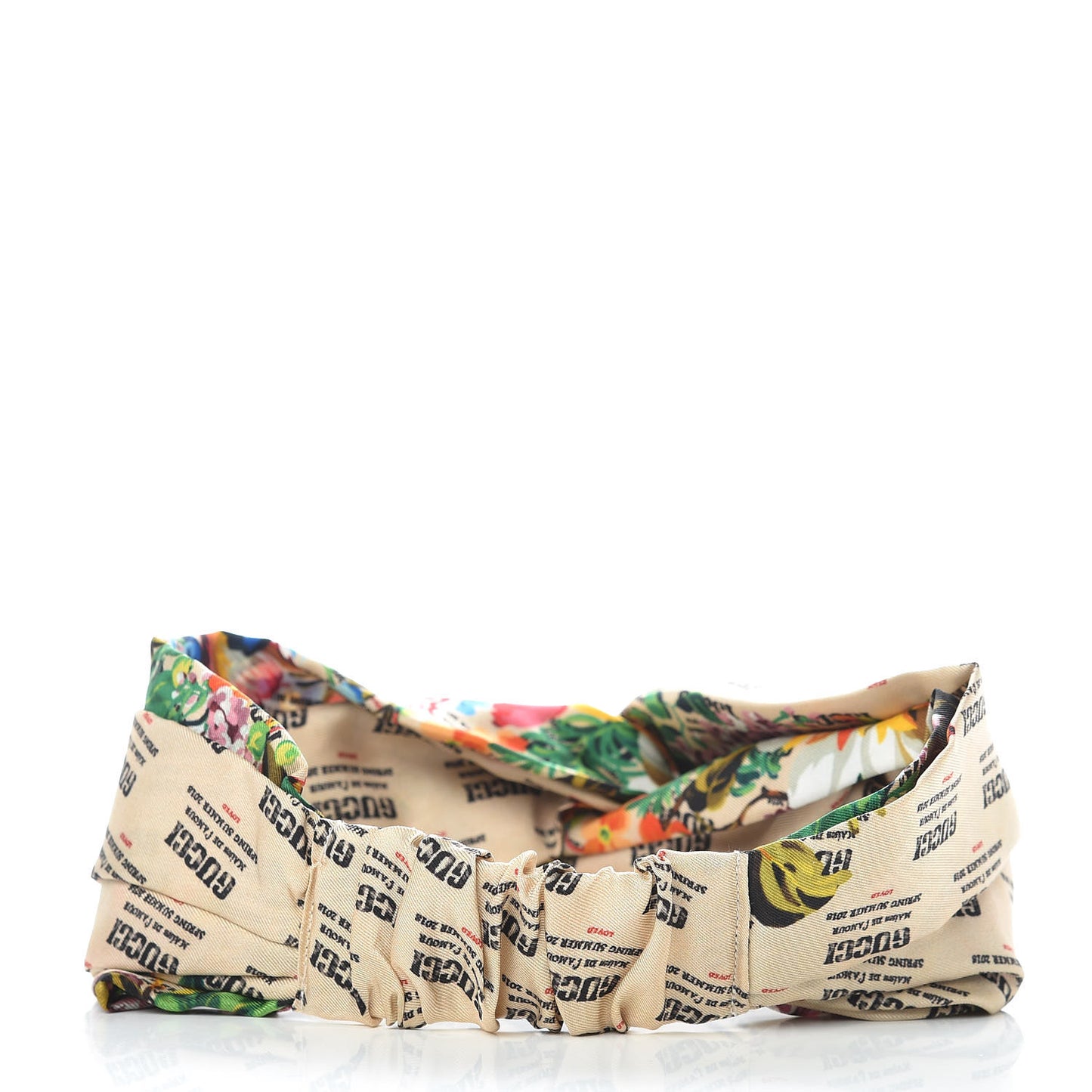 Silk Vintage Stamp Print Duchesse Headband 56