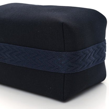Hermes Canvas Large Bride-A-Brac Pouch Bleu Nuit 9 of 10