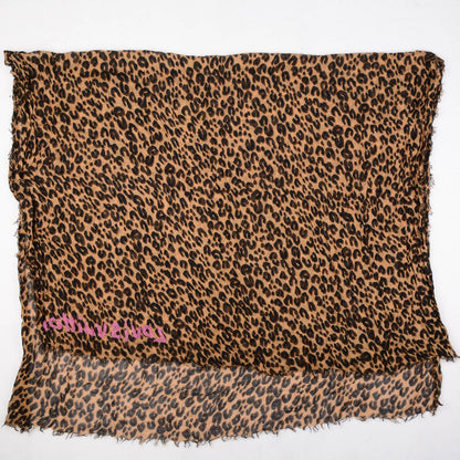 Louis Vuitton Cashmere Silk Leopard Stole Brown 3 of 7