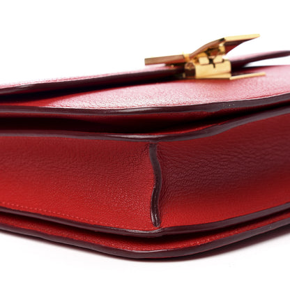 Celine Goatskin Medium Classic Box Flap Bag Carmin 8 of 10