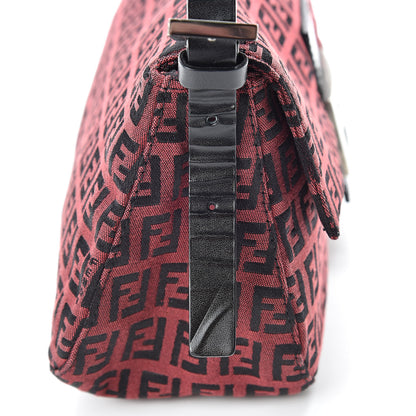 Fendi Zucchino Baguette Red Black 12 of 13