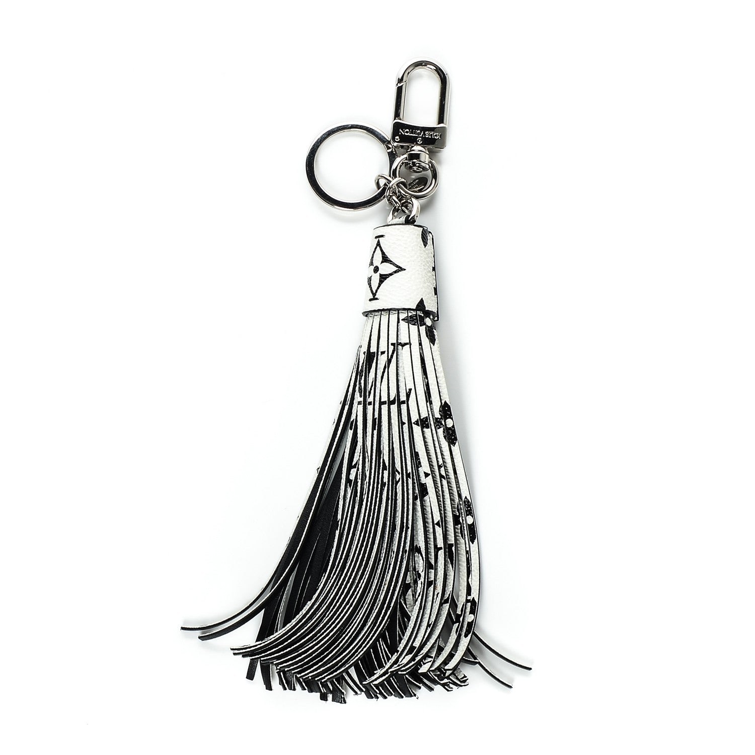 Louis Vuitton Monogram Tassel Bag Charm White 1 of 5