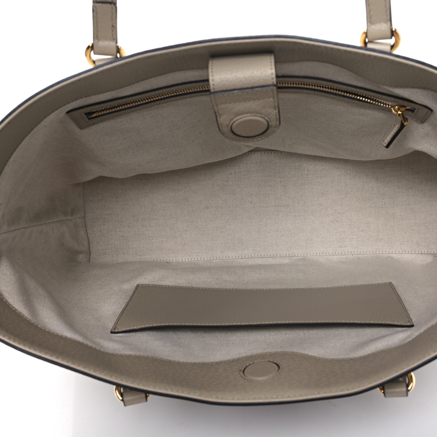 Gucci GG Supreme Monogram Textured Dollar Calfskin Web Medium Ophidia Shopping Tote Beige Mystic White Oatmeal 5 of 11