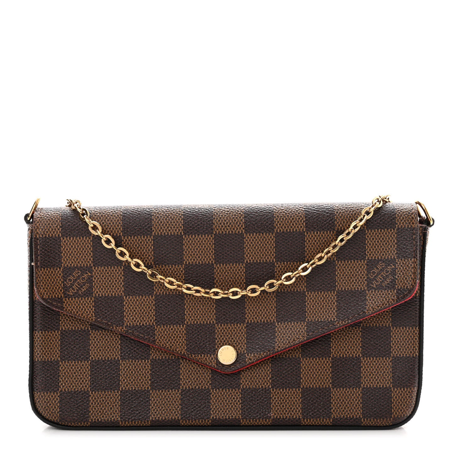 Damier Ebene Pochette Felicie Chain Wallet