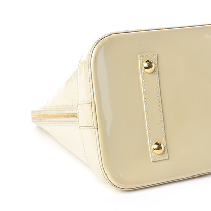 Louis Vuitton Vernis Alma MM Blanc Corail 14 of 16
