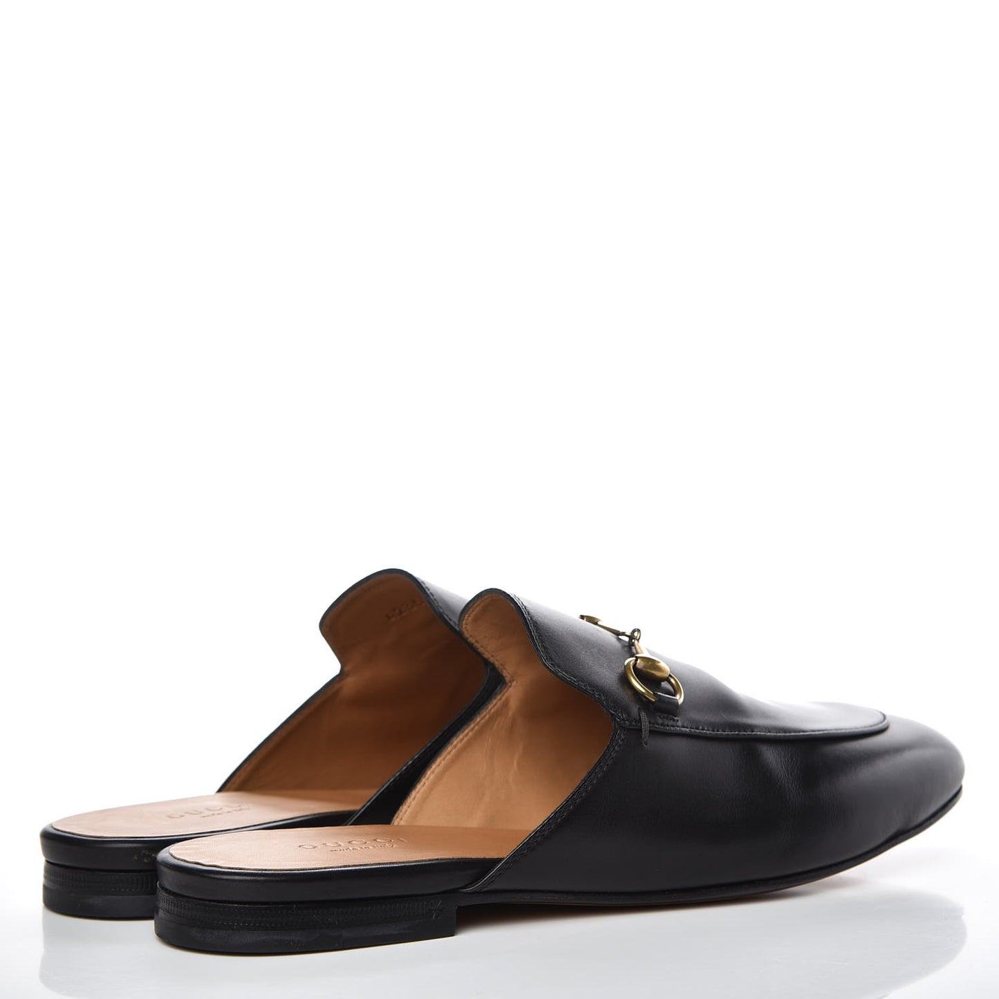 Calfskin Womens Princetown Slippers 38.5 Black