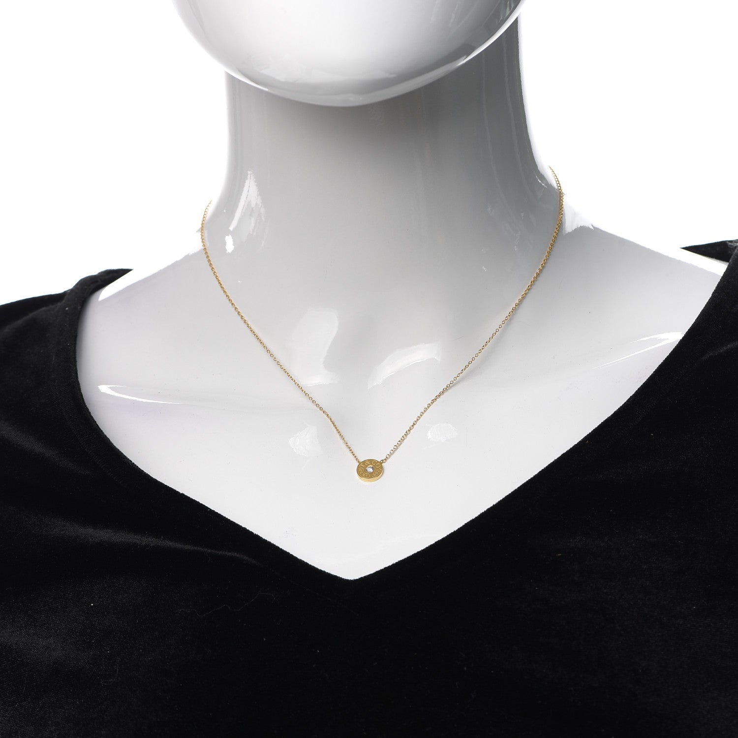 Cartier 18K Yellow Gold Diamond LM D'Amour Pendant Necklace 2 of 6