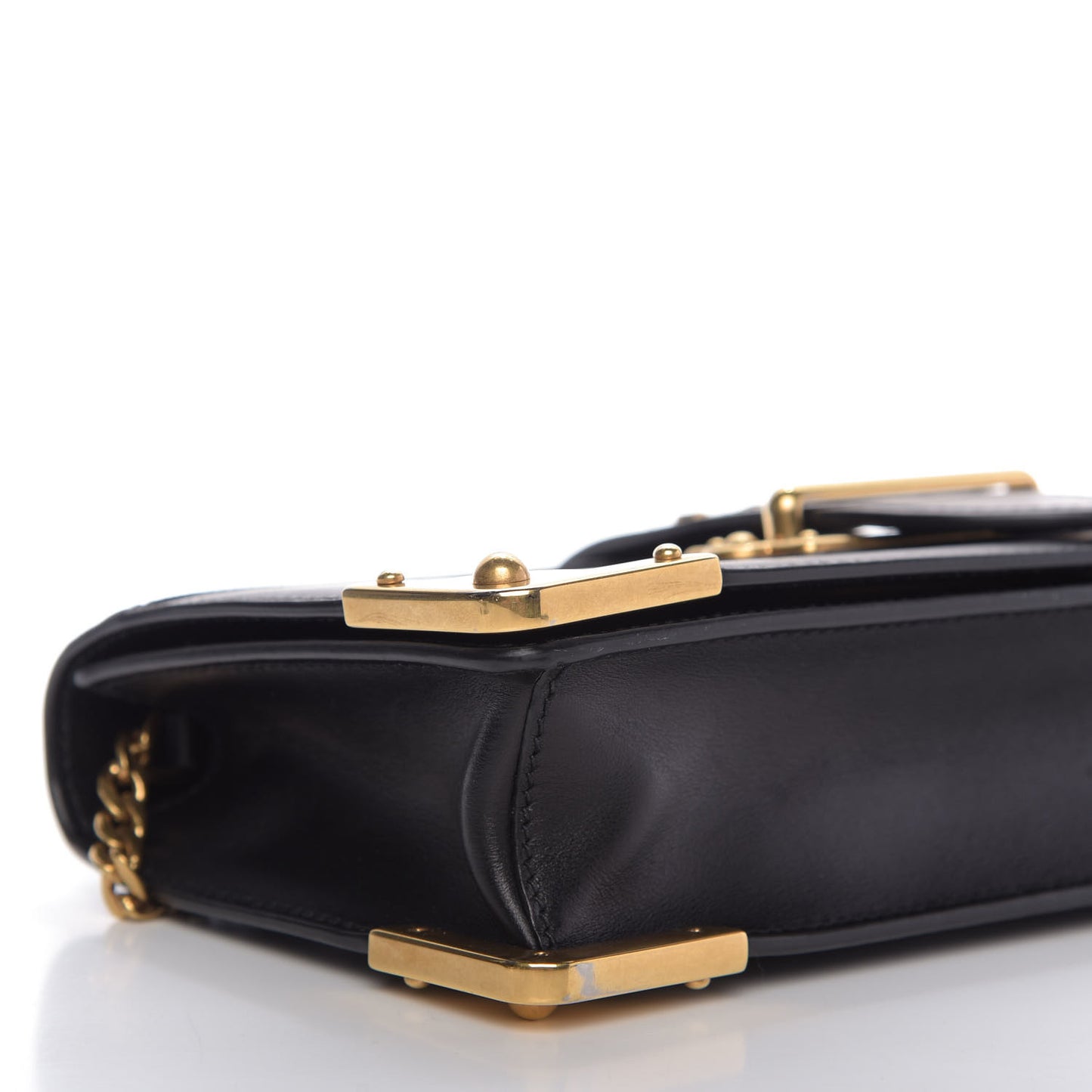City Calfskin Saffiano Cahier Pochette Black