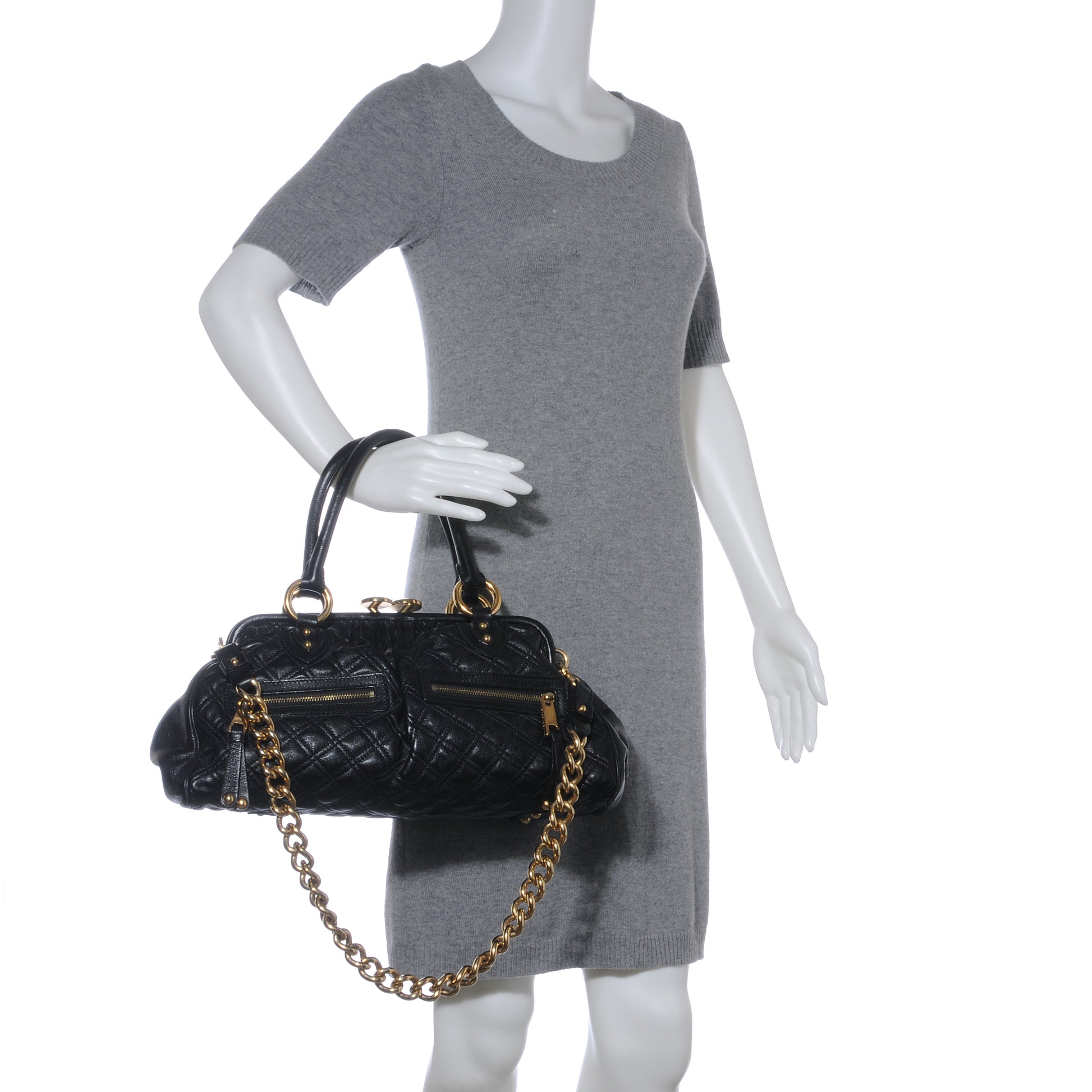 Marc Jacobs Quilted Leather East West Stam Bag Black 2 of 7