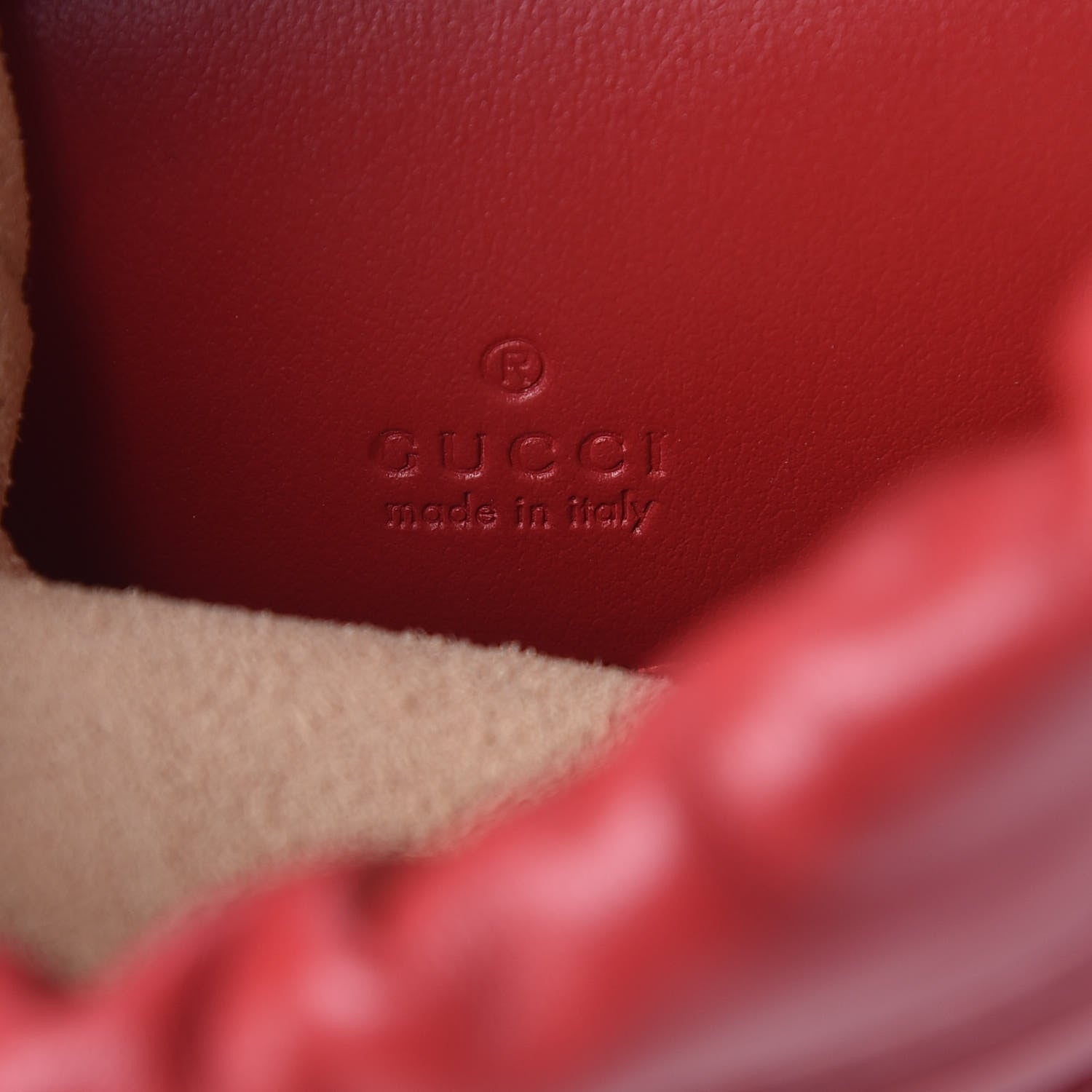 Gucci Calfskin Matelasse Mini GG Marmont 2.0 Bucket Bag Hibiscus Red 6 of 11