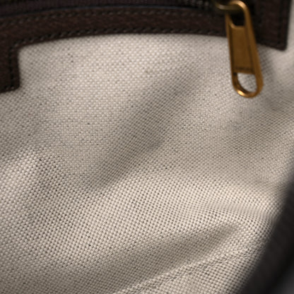Gucci GG Supreme Monogram Textured Dollar Calfskin Web Ophidia Wristlet Shoulder Bag Beige Ebony New Acero 14 of 15